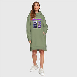 Женское худи-платье Геншин импакт - Райдэн, цвет: авокадо — фото 2