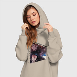 Женское худи-платье Великий из бродячих псов, Дазай Осаму, Чуя Накахар, цвет: миндальный — фото 2