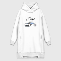 Женское худи-платье Lexus Concept, цвет: белый