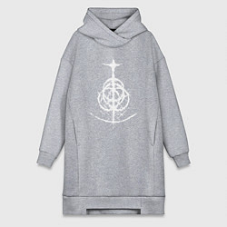 Женское худи-платье ELDEN RING LOGO ЭЛДЕН РИНГ, цвет: меланж