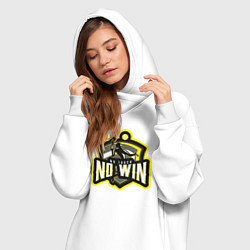 Женское худи-платье No Touch No Win, цвет: белый — фото 2