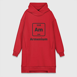 Женское худи-платье Armenium, цвет: красный