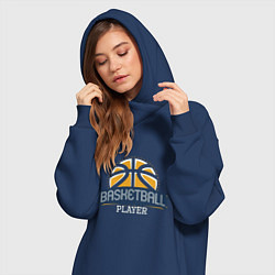 Женское худи-платье Basketball - Player, цвет: тёмно-синий — фото 2