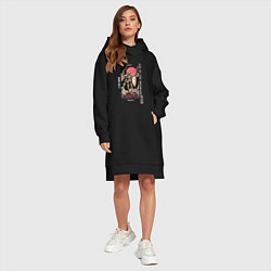 Женское худи-платье Skull Knight, цвет: черный — фото 2