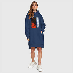 Женское худи-платье Броня Берсерка арт, цвет: тёмно-синий — фото 2