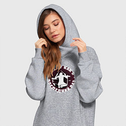 Женское худи-платье Ебашу как в последний раз - Барабанщик, цвет: меланж — фото 2