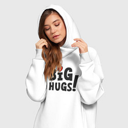 Женское худи-платье Big hugs!, цвет: белый — фото 2