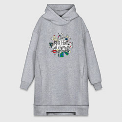 Женское худи-платье RHCP - Really High & Crazy People, цвет: меланж