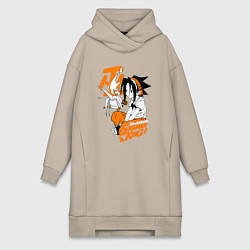 Женское худи-платье ШАМАН КИНГ SHAMAN KING ЙО, цвет: миндальный