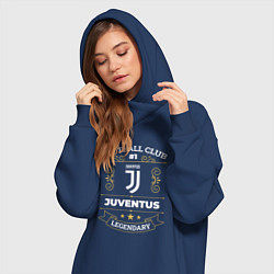 Женское худи-платье Juventus FC 1, цвет: тёмно-синий — фото 2