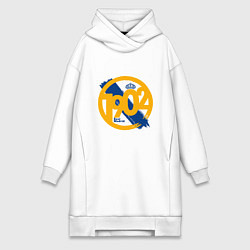 Женское худи-платье 1902 - Real Madrid, цвет: белый