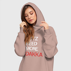Женское худи-платье Бойзам надо больше ДАККИ, цвет: пыльно-розовый — фото 2