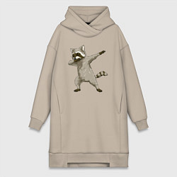 Женское худи-платье Даб енот, цвет: миндальный