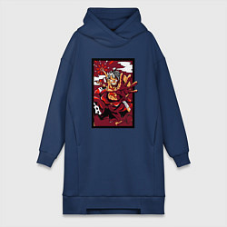 Женское худи-платье ЛУФФИ 5 ЙОНКО ONE PIECE, цвет: тёмно-синий