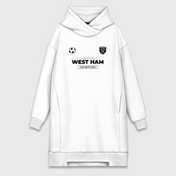 Женское худи-платье West Ham Униформа Чемпионов, цвет: белый