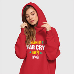 Женское худи-платье Извини Far Cry Зовет, цвет: красный — фото 2