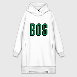 Женское худи-платье BOS - Boston, цвет: белый