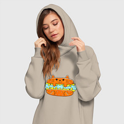 Женское худи-платье CAT BURGER, цвет: миндальный — фото 2
