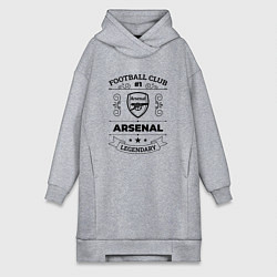 Женское худи-платье Arsenal: Football Club Number 1 Legendary, цвет: меланж