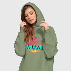 Женское худи-платье Майами Флорида, цвет: авокадо — фото 2