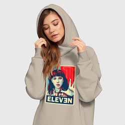 Женское худи-платье Stranger Things Eleven, цвет: миндальный — фото 2