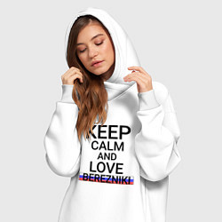 Женское худи-платье Keep calm Berezniki Березники, цвет: белый — фото 2