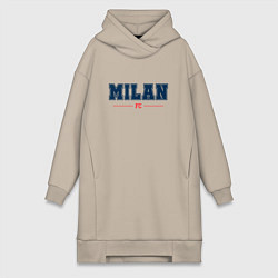 Женское худи-платье Milan FC Classic, цвет: миндальный