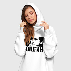 Женское худи-платье Сплин rock, цвет: белый — фото 2