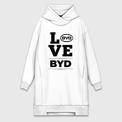 Женское худи-платье BYD Love Classic, цвет: белый