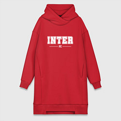 Женское худи-платье Inter football club классика, цвет: красный