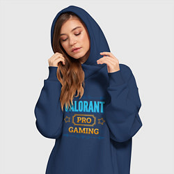 Женское худи-платье Игра Valorant pro gaming, цвет: тёмно-синий — фото 2