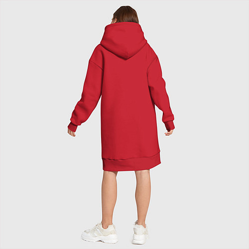 Женская толстовка-платье Kanye west - персонаж / Красный – фото 5