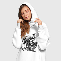 Женское худи-платье Борьба, цвет: белый — фото 2