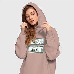 Женское худи-платье 100 LOOKS, цвет: пыльно-розовый — фото 2