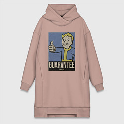 Женское худи-платье Vault guarantee boy, цвет: пыльно-розовый
