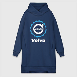 Женское худи-платье Volvo в стиле Top Gear, цвет: тёмно-синий