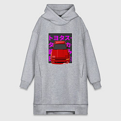 Женское худи-платье Supra A70 MK3 JDM, цвет: меланж