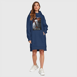 Женское худи-платье Американский огузок, цвет: тёмно-синий — фото 2