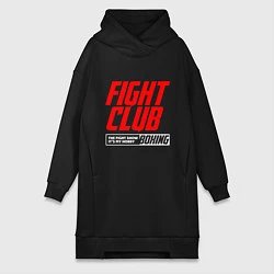 Женское худи-платье Fight club boxing, цвет: черный