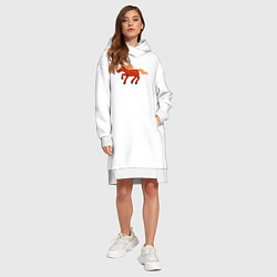 Женское худи-платье Мустанг бежит, цвет: белый — фото 2