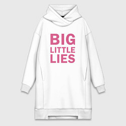 Женское худи-платье Big Little Lies logo, цвет: белый