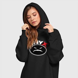 Женское худи-платье Onyx - black logo, цвет: черный — фото 2