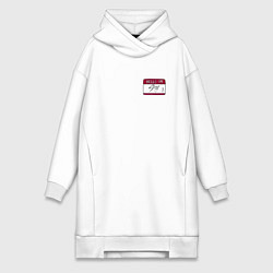 Женское худи-платье Hello I am Stay, цвет: белый