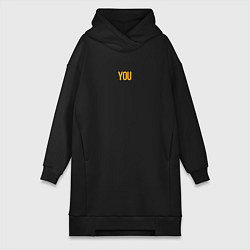Женское худи-платье You - Jimin With You - BTS, цвет: черный