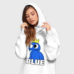 Женское худи-платье Радужные друзья Синий следит, цвет: белый — фото 2