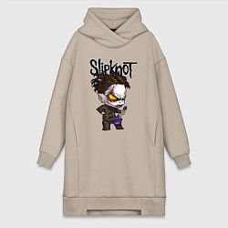 Женское худи-платье Slipknot - art, цвет: миндальный