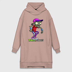 Женское худи-платье Zombie on sport, цвет: пыльно-розовый