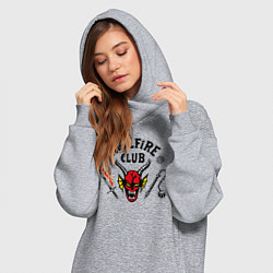 Женское худи-платье Hellfire сlub art, цвет: меланж — фото 2