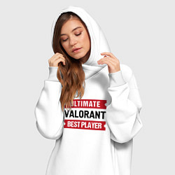 Женское худи-платье Valorant: Ultimate Best Player, цвет: белый — фото 2