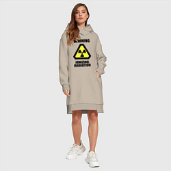 Женское худи-платье Ионизирующее радиоактивное излучение, цвет: миндальный — фото 2